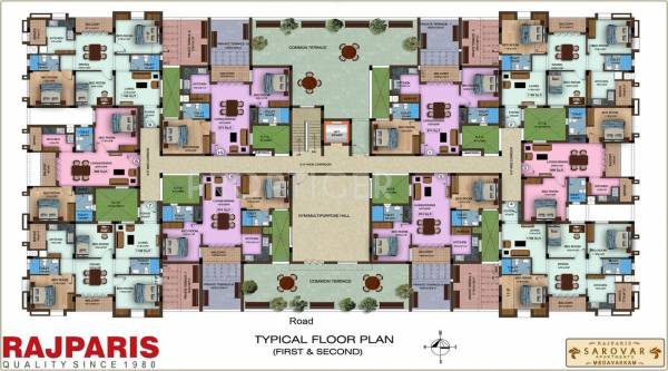  sarovar Single Tower Cluster Plan