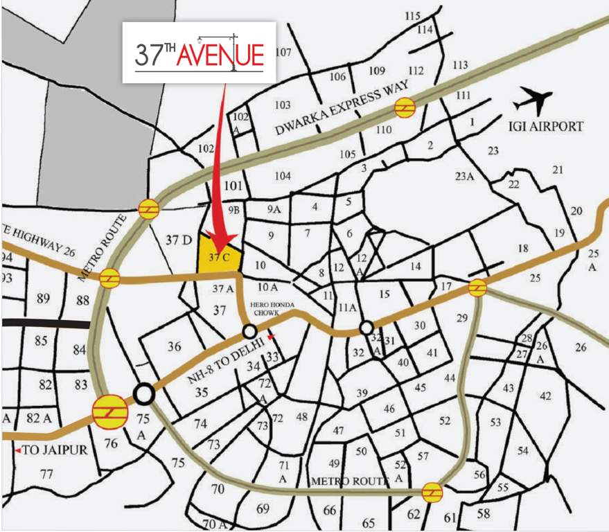 37th avenue Images for Location Plan of Imperia 37th Avenue