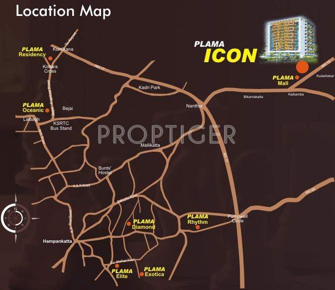  icon Images for Location Plan of Plama Icon