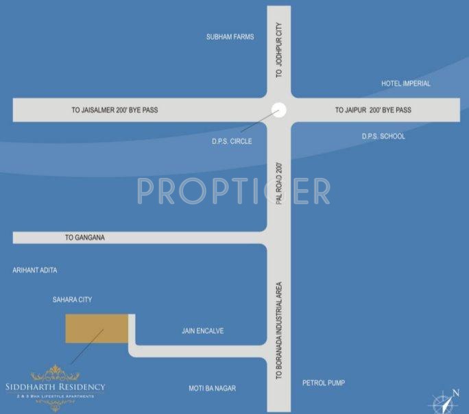 Vinod Infradevelopers Siddharth Residency Location Plan