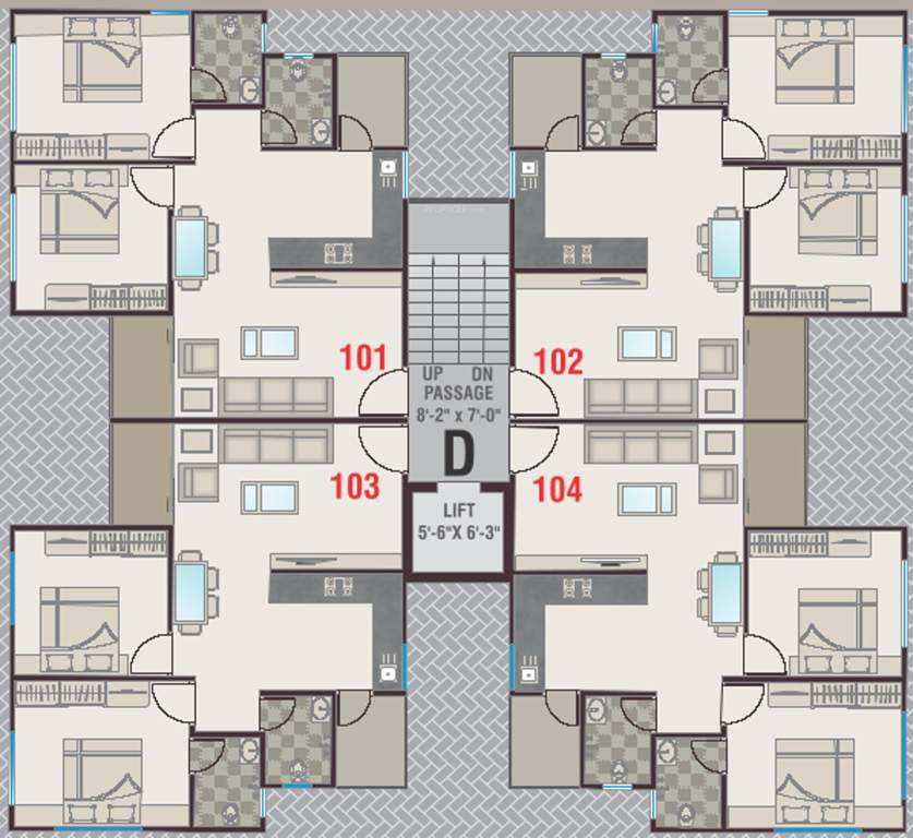 attic Images for Cluster Plan of Rushabh Attic