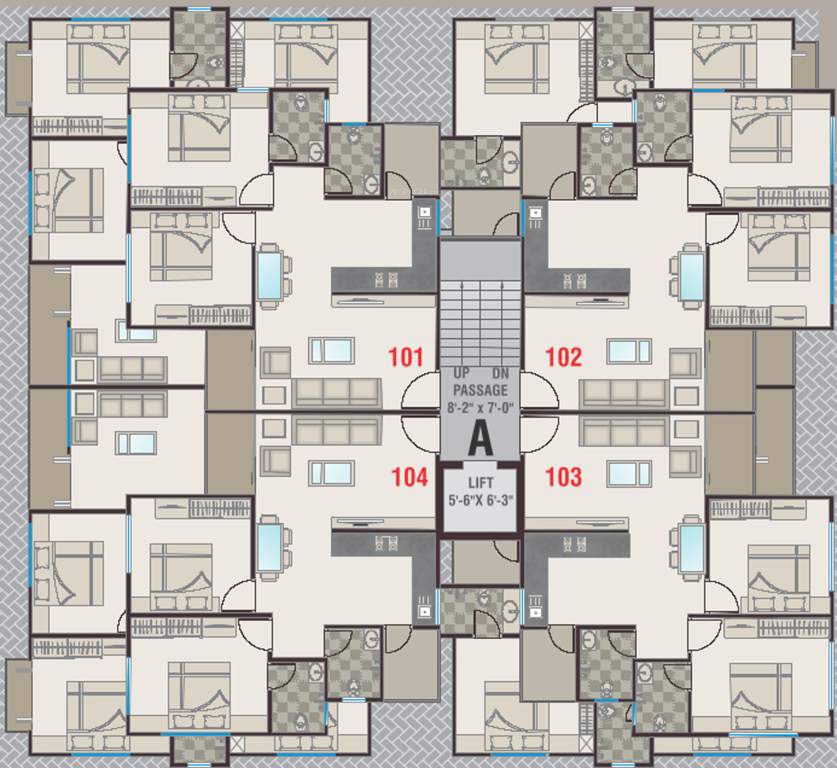 attic Images for Cluster Plan of Rushabh Attic