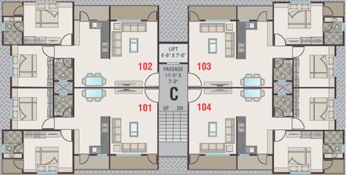  attic Images for Cluster Plan of Rushabh Attic