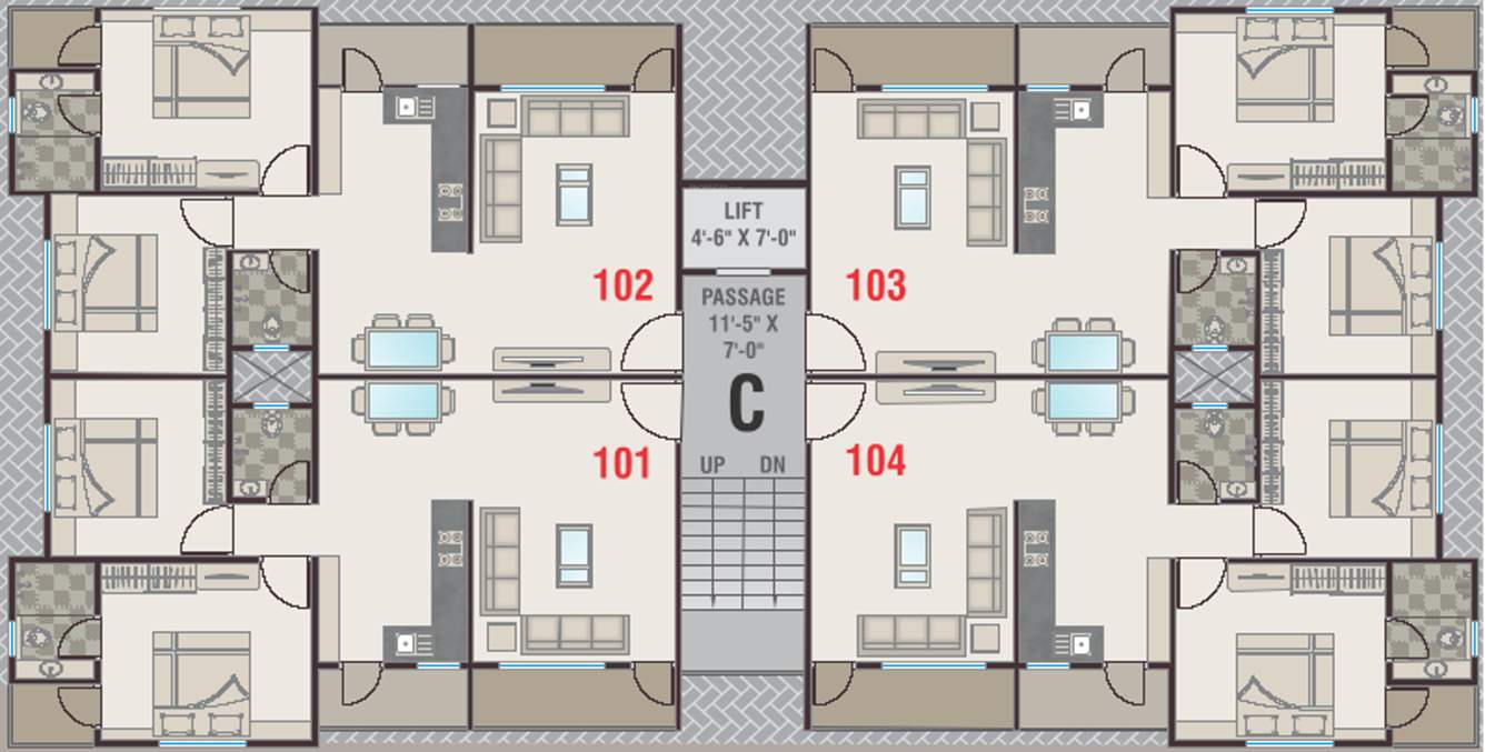 attic Images for Cluster Plan of Rushabh Attic