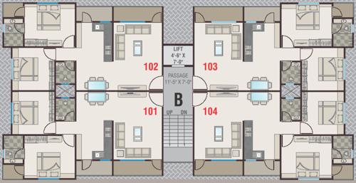  attic Images for Cluster Plan of Rushabh Attic