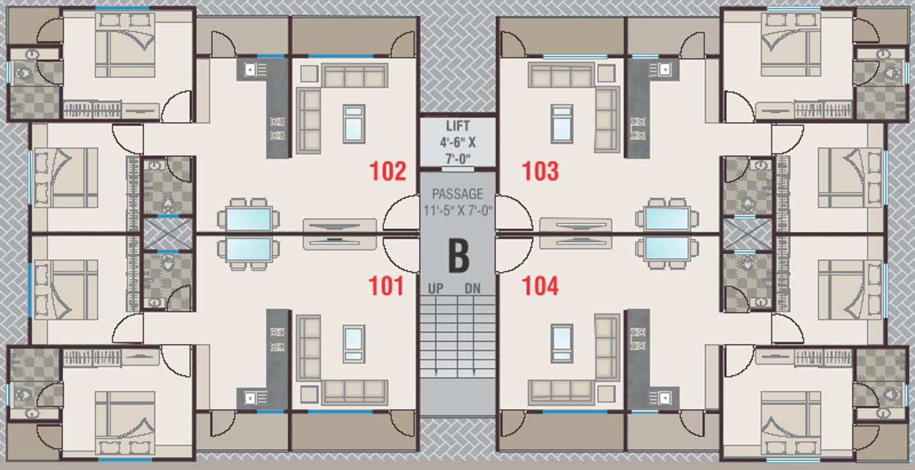 attic Images for Cluster Plan of Rushabh Attic