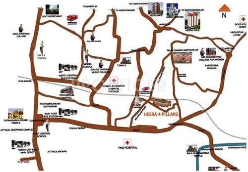  4-pillars Images for Location Plan of Heera 4 Pillars