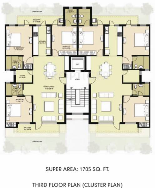 royal-view-executive Tower 2 Cluster Plan