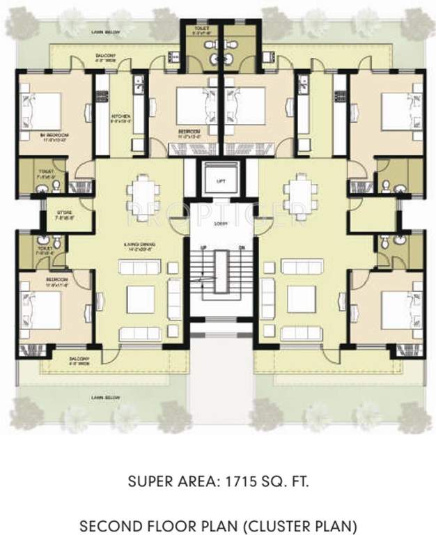  royal view executive Tower 3 Cluster Plan