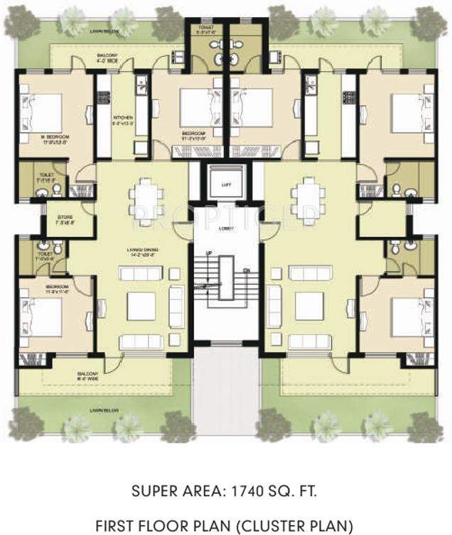  royal view executive Tower 4 Cluster Plan