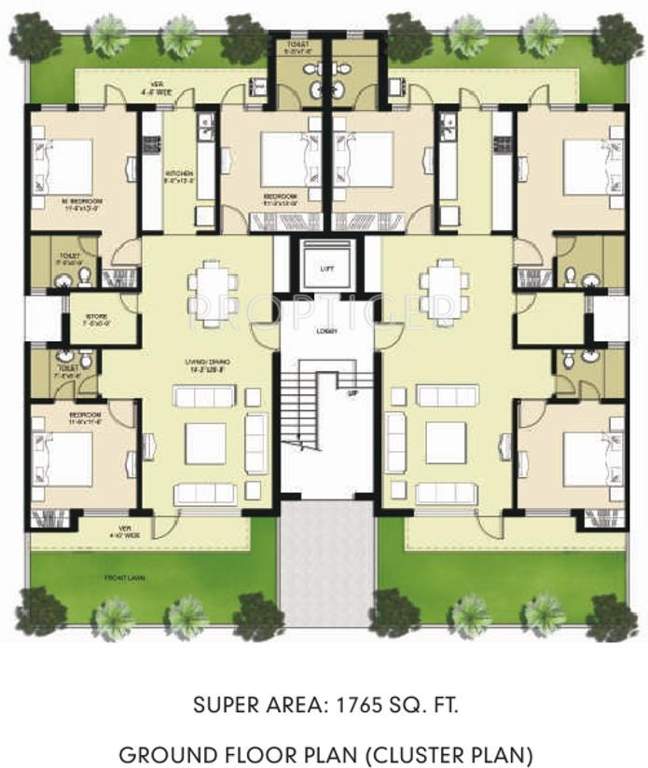  royal view executive Tower 5 Cluster Plan