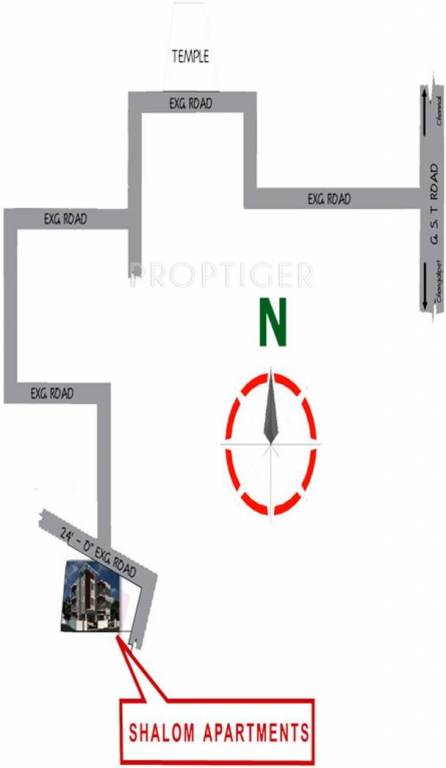 Shalom Builders Thamarai Apartments Location Plan
