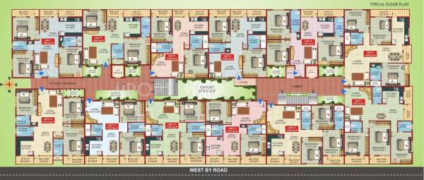 Sri Sai Venkateshwara Developers Nisarga Typical Floor Cluster Plan
