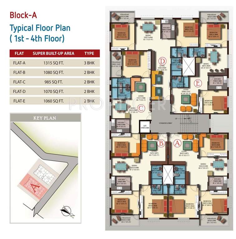  meena glory Block B Cluster Plan