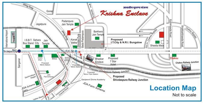 Anant Dream Developers Krishna Enclave Location Plan
