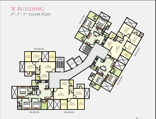  indramegh Building B Cluster Plan