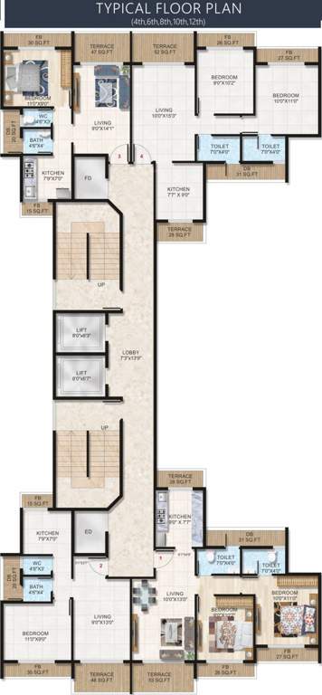 Images for Cluster Plan of Ravechi R N Heights