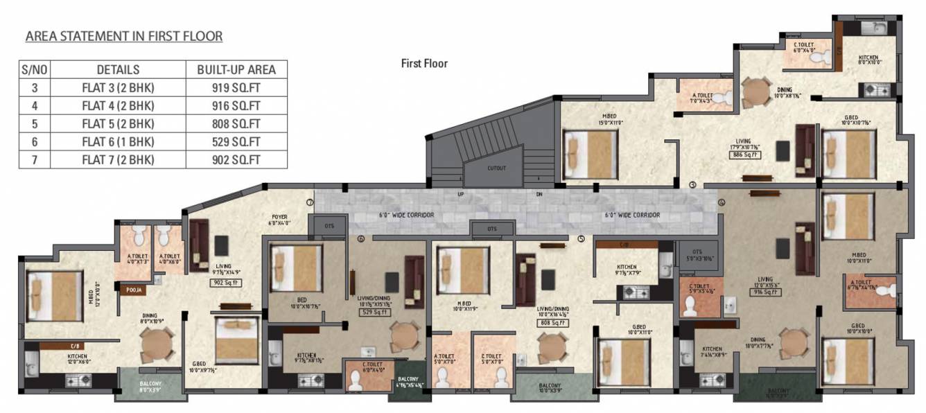 Images for Cluster Plan of MS Gulmohar Apartments