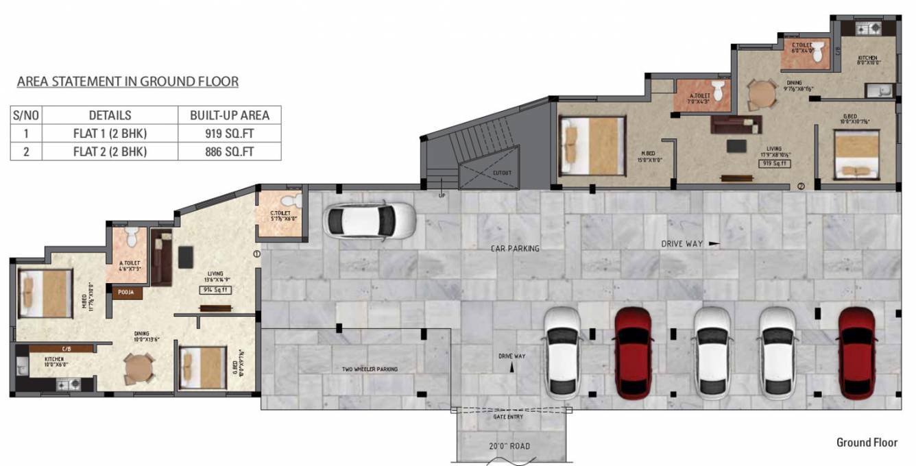 Images for Cluster Plan of MS Gulmohar Apartments