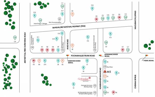 Images for Location Plan of MS Gulmohar Apartments Images for Location Plan of MS Gulmohar Apartments