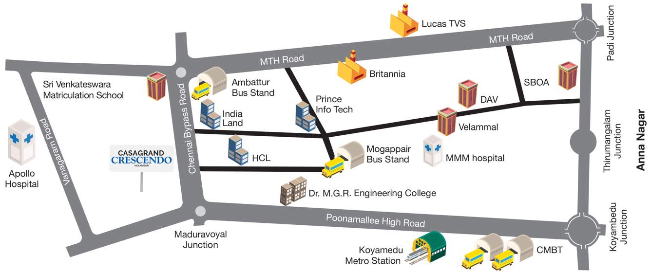 Images for Location Plan of Casagrand Crescendo