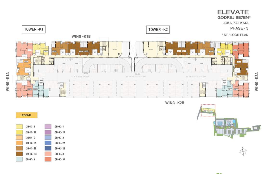 elevate at godrej se7en Tower 1 Cluster Plan