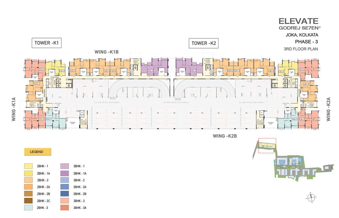 elevate at godrej se7en Tower 1 Cluster Plan