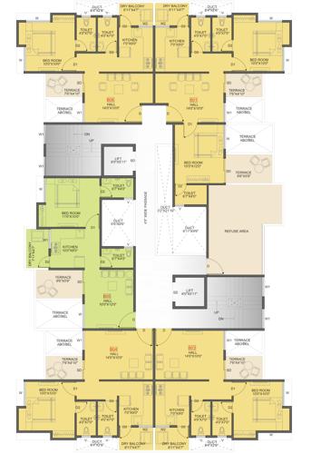  enliven-homes Enliven Homes Cluster Plan for 8th Floor