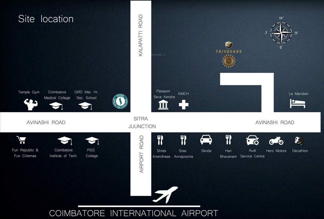  suriya Images for Location Plan of Trisquare Suriya