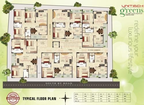  greens Images for Cluster Plan of Unitech Greens