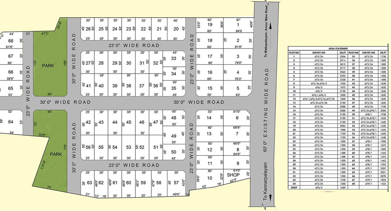 Images for Layout Plan of Annai Sri Srinivasa Nagar