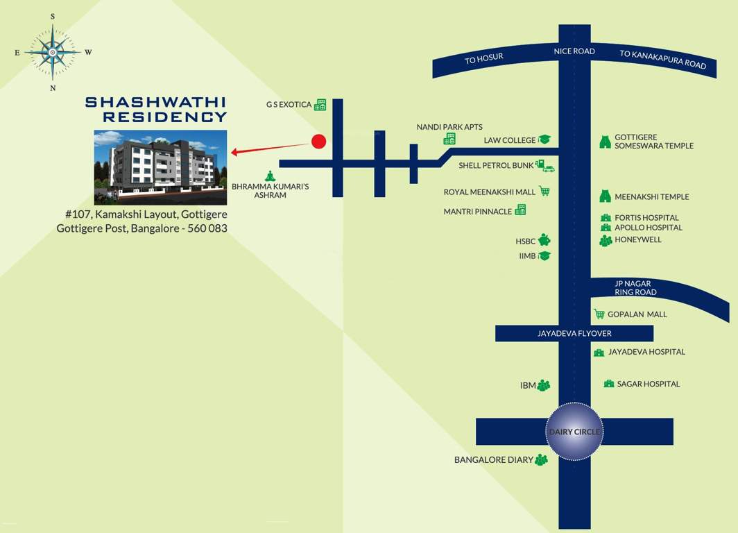  residency Images for Location Plan of Shashwathi Residency
