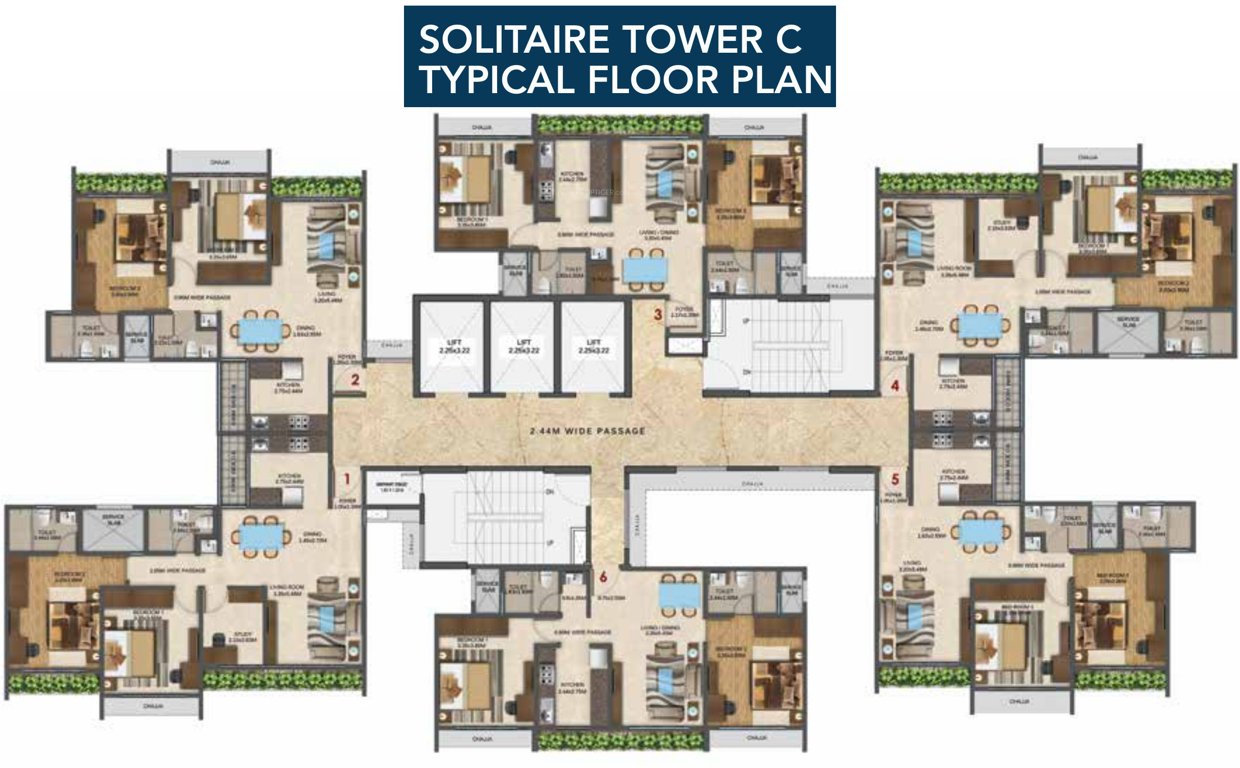 Images for Cluster Plan of Wadhwa Elite