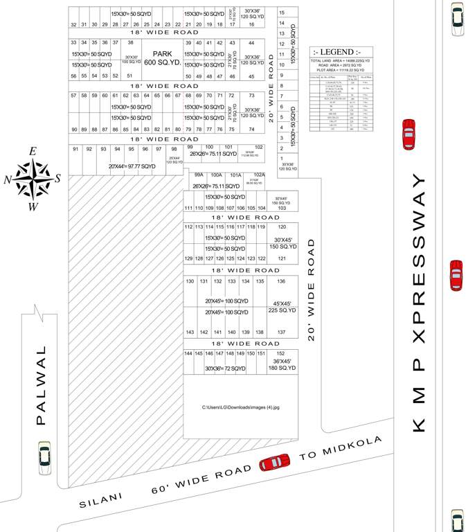 Images for Layout Plan of S K Real Tech Sai Dham K Block