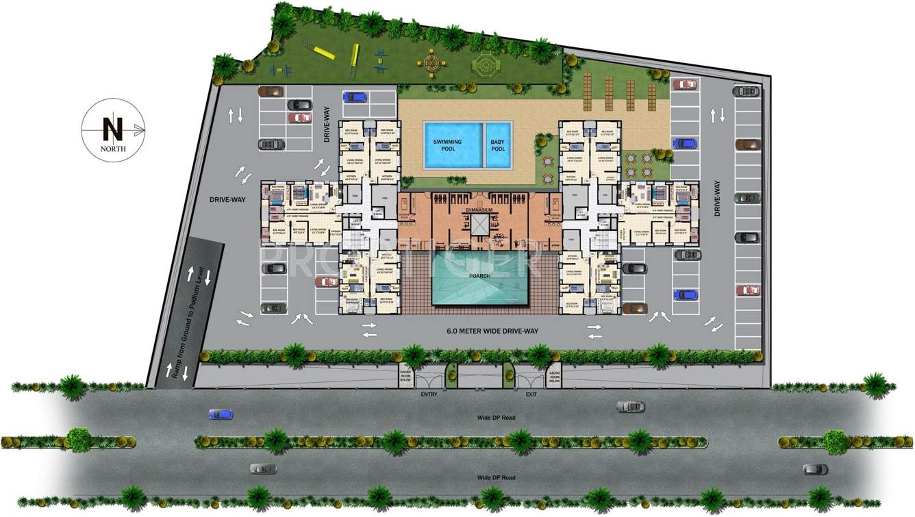  serene Images for Layout Plan of Mantri Serene