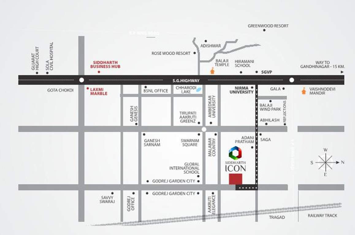  icon Images for Location Plan of Siddharth Icon