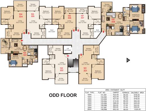  residency Images for Cluster Plan of Shubham Residency