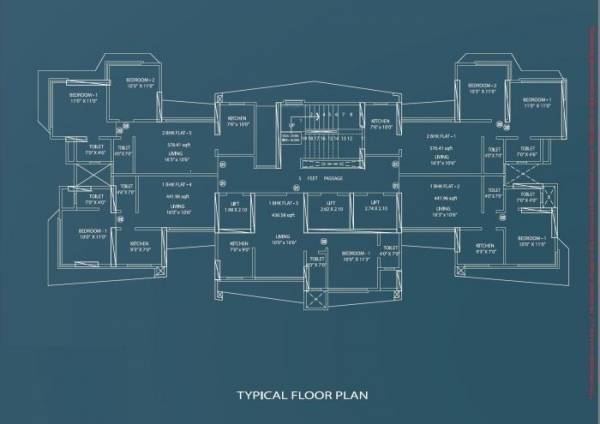 Composite Building 1 Typical Cluster Plan shreeji-aspire Composite Building 1 Typical Cluster Plan