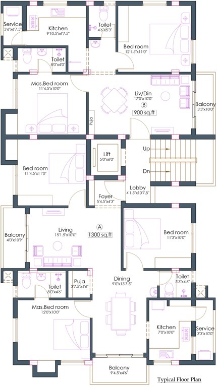 Images for Cluster Plan of Pushkar Saiarpitha Residence