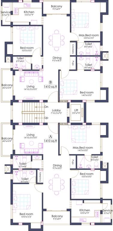 Images for Cluster Plan of Pushkar PV Sree Raman Enclave