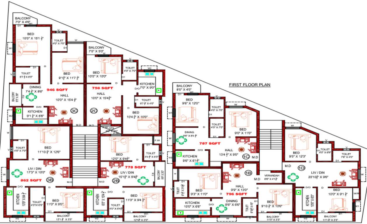 Images for Cluster Plan of Lakshmikantham State Bank Colony