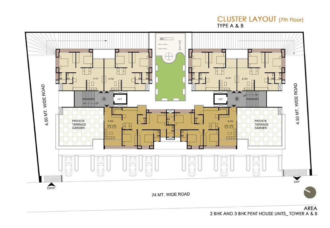  enclave Images for Cluster Plan of Sarovar Enclave
