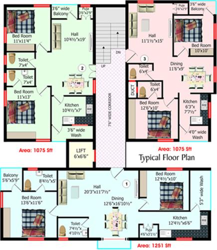 Images for Cluster Plan of Kalyan Aishwarya Residency