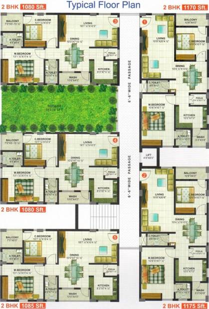  towers Images for Cluster Plan of Balaji Balaji Towers