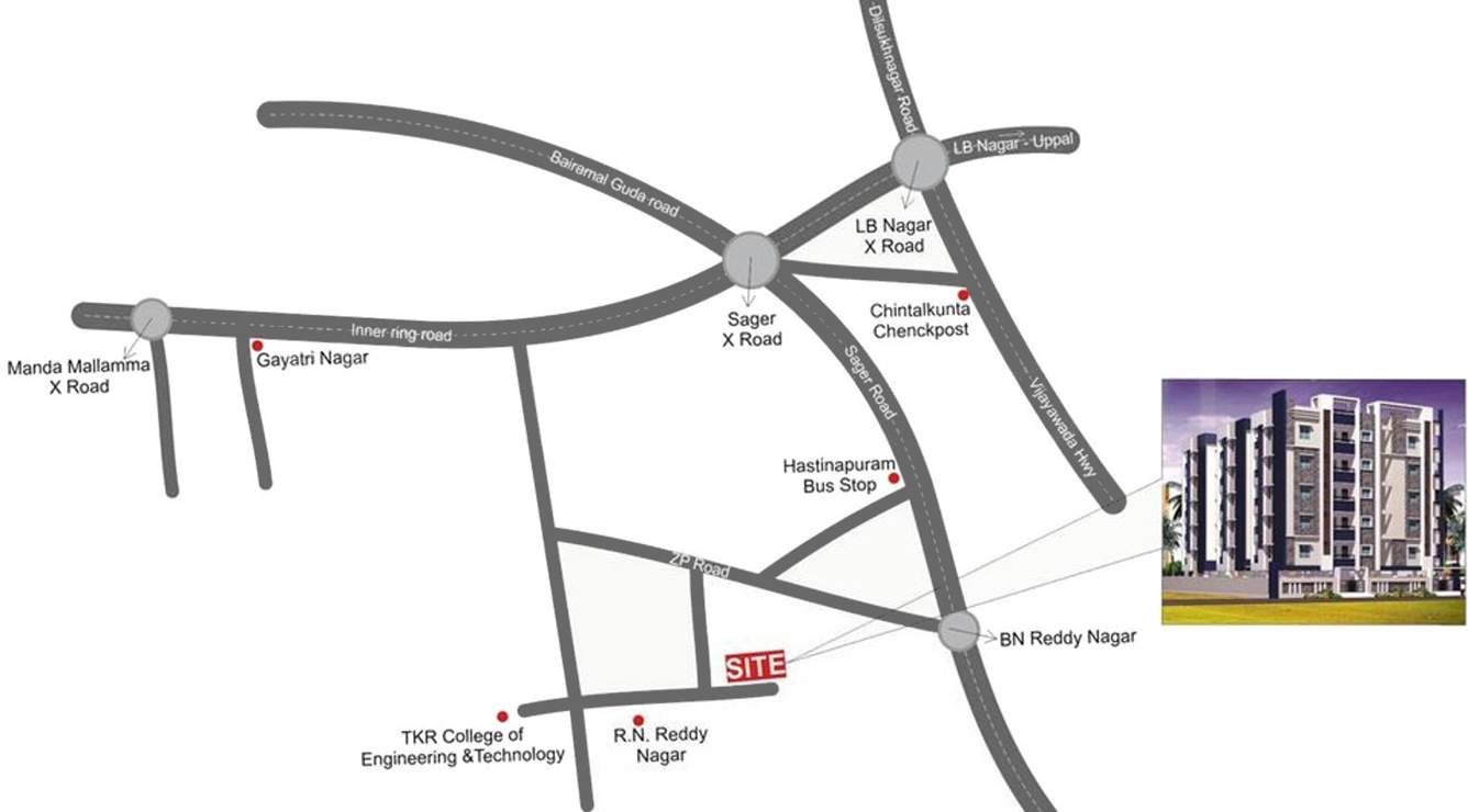  towers Images for Location Plan of Balaji Balaji Towers