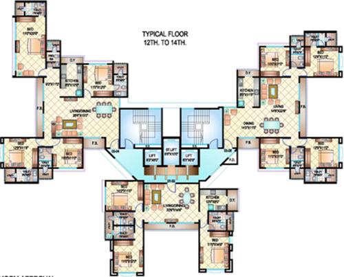 Images for Cluster Plan of Shubham Group Mumbai Sri Kalpana Padma Tower