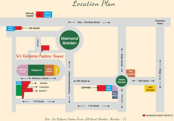 Images for Location Plan of Shubham Group Mumbai Sri Kalpana Padma Tower