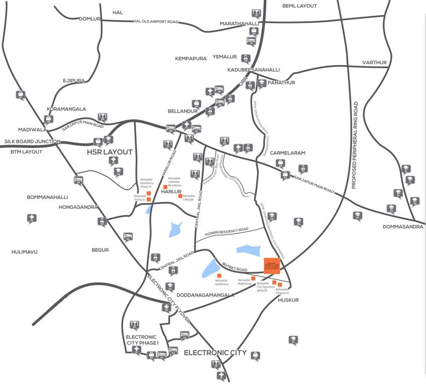  dollar colony Images for Location Plan of Reliaable Dollar Colony
