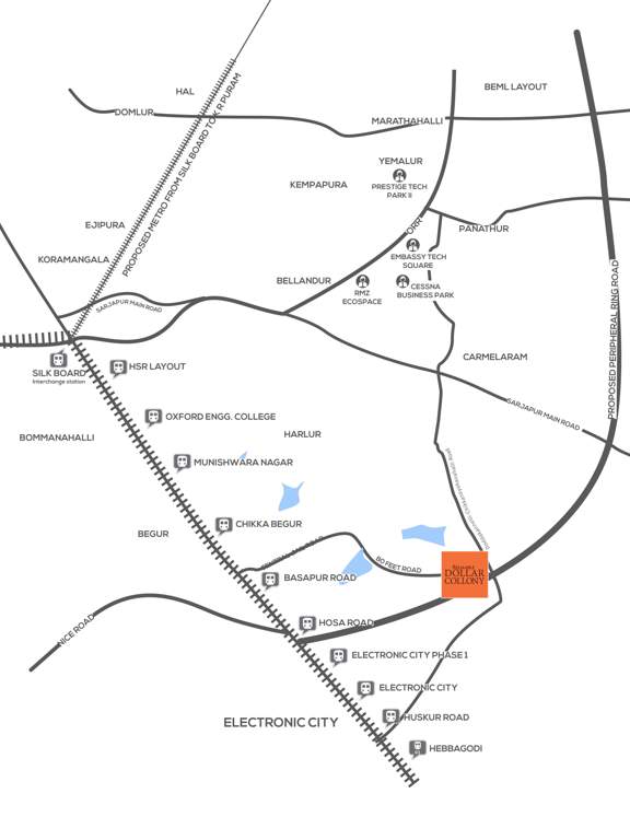  dollar colony Images for Location Plan of Reliaable Dollar Colony