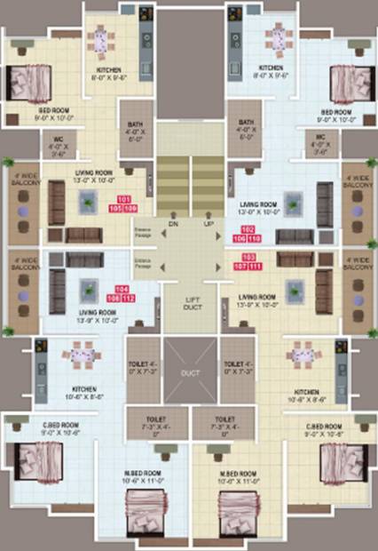 Images for Cluster Plan of Vastu Shobhana Residency